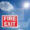 Signmission Fire Exit Sign, Plastic, 18in W x 12in L, 2PK OS-2PACK-CL-P-1218-L-20001 - alternate 2